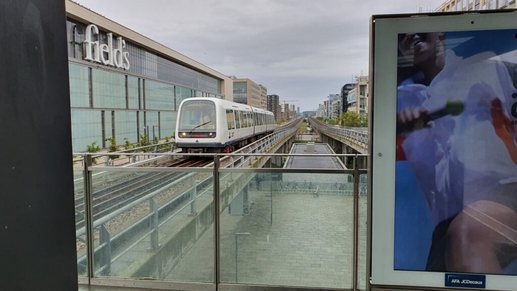 Copenhagen metro at Ørestad station